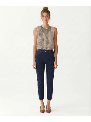 Yargıcı Mom Yüksek Bel Pantolon