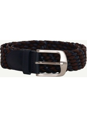 Yargıcı Deri Garnili Örgü Kemer