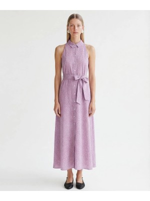 Yargıcı Dar Gömlek Yaka Kolsuz Elbise