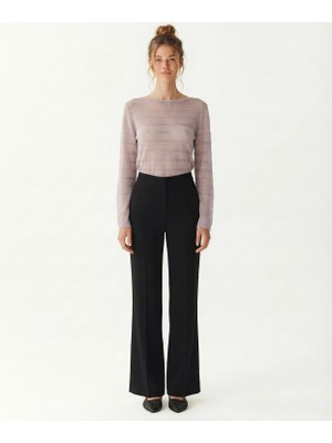 Yargıcı Düz Yüksek Bel Pantolon