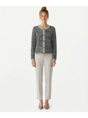 Yargıcı Regular Bisiklet Yaka Uzun Kol Hırka