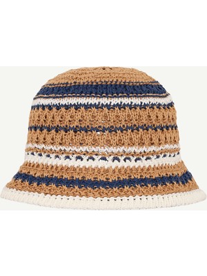 Yargıcı Renkli Çizgili Kloşe Şapka