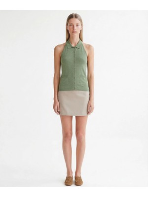 Yargıcı Regular Gömlek Yaka Kolsuz Kazak