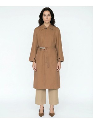 Yargıcı Geniş Ceket Yaka Uzun Kol Pardösü