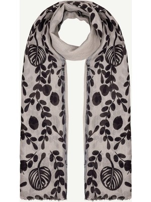 Yargıcı Yaprak Desenli Şal