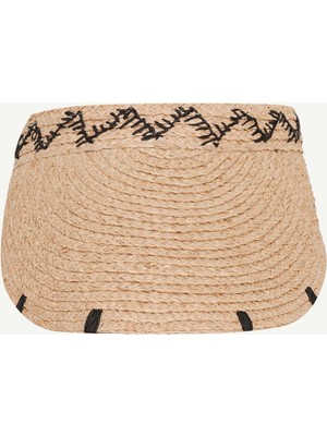 Yargıcı Işleme Detaylı Hasır Vizör Şapka