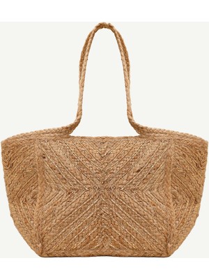 Yargıcı Simli Ip Jüt Plaj Çantası