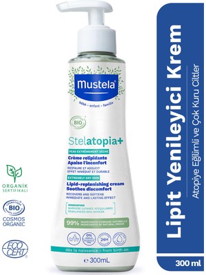Mustela Organik Sertifikalı Stelatopia+ Çok Kuru Atopik Cilt Krem Bebek Çocuk Yetişkin 300ml