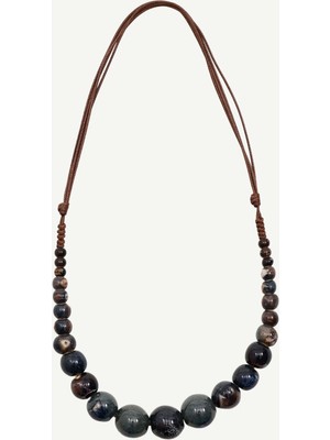 Yargıcı Seramik Boncuklu Ip Kolye