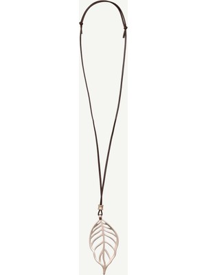 Yargıcı Yaprak Uçlu Ip Kolye