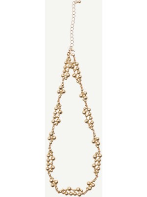 Yargıcı Yassı Boncuklu Zincir Kolye