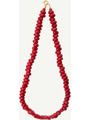 Yargıcı Mercan Taşlı Uzun Kolye