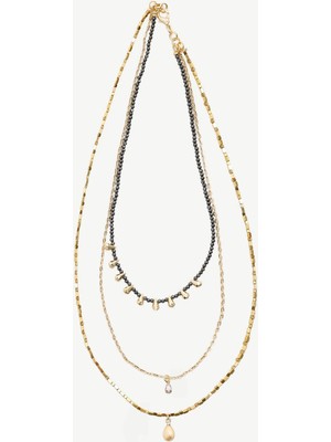 Yargıcı Üç Sıralı Hematit Içerikli Kolye