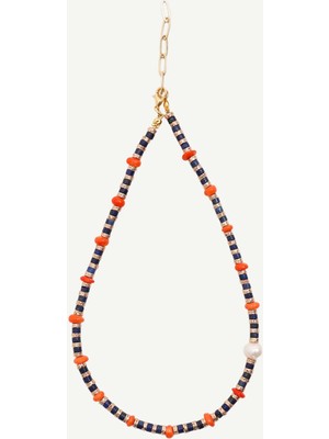 Yargıcı Mercan Detaylı Lapis Kolye