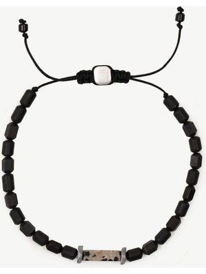 Yargıcı Doğal Taş Detaylı Hematit Bileklik