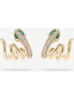 Yargıcı Yılan Figürlü Küpe