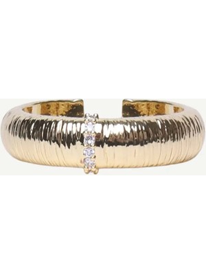 Yargıcı Cam Taş Detaylı Yüzük