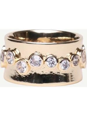 Yargıcı Cam Taş Detaylı Yüzük