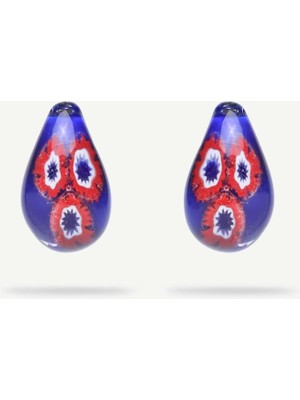 Yargıcı El Yapımı Murano Cam Damla Küpe