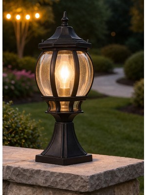 Lambax Sekizgen Set Üstü Fener Bahçe Lamba Aydınlatma Armatürü
