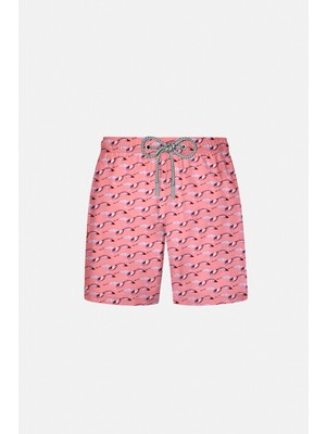 Ayyıldız 2106-SS Somon Desenli Erkek Çocuk Deniz Şortu