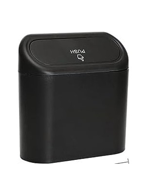 Daisy Store Oto Çöp Kutusu Siyah Portatif Araç Içi Taşınabilir Kapaklı Organizer Aksesuar Araba Çöp Konanası Taşınabilir Araç Çöp Kutusu, Enan, Mutfak, Oturma Odası, Iç Mekan, Çöp Parası Için Kullanılabilir,