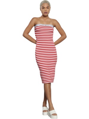 Tommy Hilfiger Kadın Tjw Logo Tape Stripe Elbise