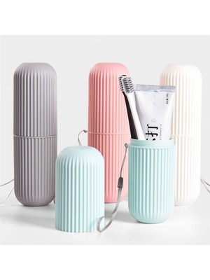 Seyahat Tipi Diş Fırçası Gözlük Makyaj Fırçası Için Çok Amaçlı Silindir Saklama Kutusu