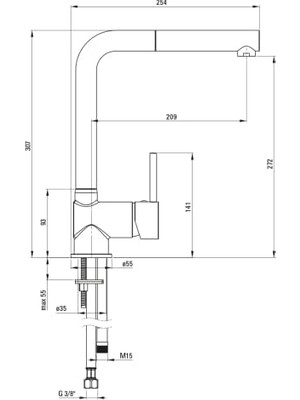 Daisy Store Spiralli L Tipi Siyah Mutfak Bataryası