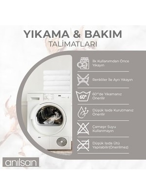 Daisy Store 2'li Ayak Havlusu - 50X70 Cm, 245 GR,%100 Pamuk, Spa ve Otel Banyo Paspası, Günlük Kullanıma
