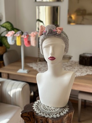 GveG Tasarım Peluş Fil Figürlü Saç Bandı
