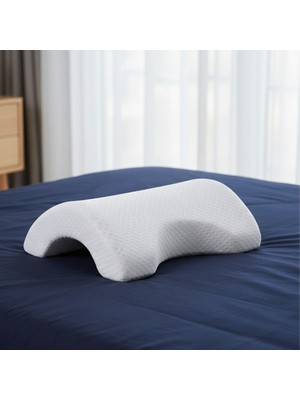 Pileli Store % 100 Visco Kavisli Ortopedik Yıkanabilir Kumaş Kılıflı Bel Boyun Bacak Ağrıları Için Yast