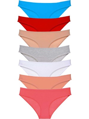 Pileli Store 7 Adet Süper Eko Set Likralı Kadın Slip Külot Set 5