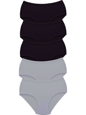 Pileli Store 5 Adet Tutku Kadın Yüksek Bel Bato Kalın Lastik Külot S4