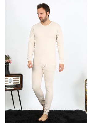 Pileli Store Erkek Pamuk Krem Içlik Takım