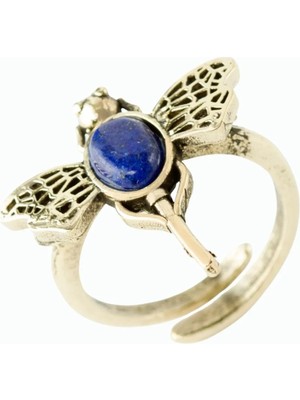 Pileli Store Yusufçuk Doğaltaşlı Otantik Yüzük