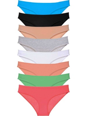 Pileli Store 8 Adet Süper Eko Set Likralı Kadın Slip Külot Set 7