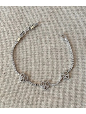 Stelle Jewelry Su Yolu Taşlı Kalp Bileklik