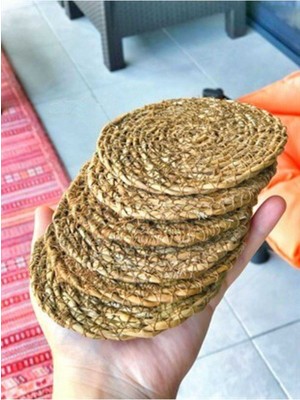 Pileli Store Hasır Bardak Altlığı 6 Adet