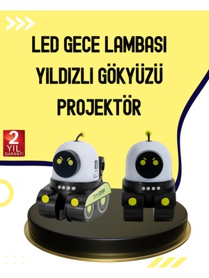 Pileli Store Otomatik Döner Slaytlı Üç Parlaklık Ayarlı Projektör Lamba