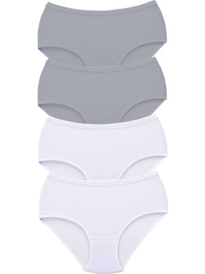 Pileli Store 4 Adet Tutku Kadın Yüksek Bel Bato Kalın Lastik Külot S10