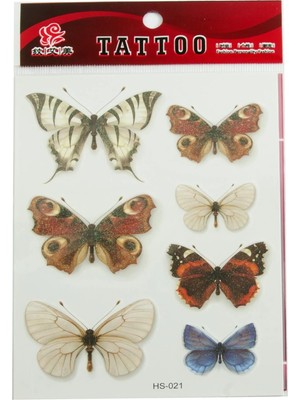 Pileli Store Kelebek Tattoo Dövme Sticker
