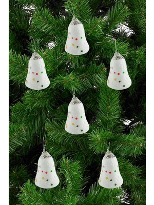 Pileli Store 6 Adet Çan Yılbaşı Ağaç Süsü 6 cm