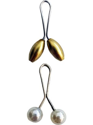 Pileli Store 2 Adet Tesettür Eşarp ve Şal Klipsi Set 1