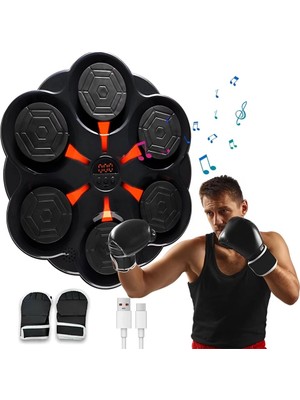 Pileli Store Duvar Boks Makinesi Müzikli Bluetooth Hoparlör Özellikli LED Işıklı Ritimli 9 Mod Seviye Ayarl