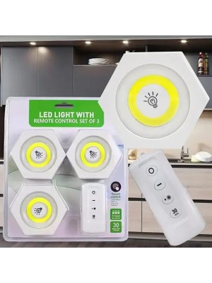 Pileli Store Uzaktan Kumandalı LED Işık Altı Gen [3&amp;apos;lü Set] (4887)