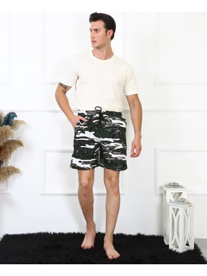 Pileli Store Erkek Lakost Siyah Şort