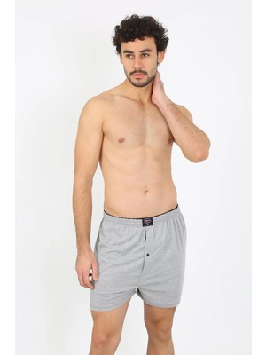 Pileli Store Erkek Penye Boxer Gri