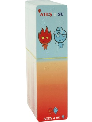 Pileli Store Ateş Su Dik Set Kolye Kartı