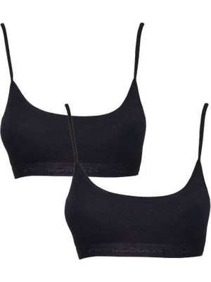Pileli Store Pedli Ip Askılı Siyah Büstiyer 2 Adet